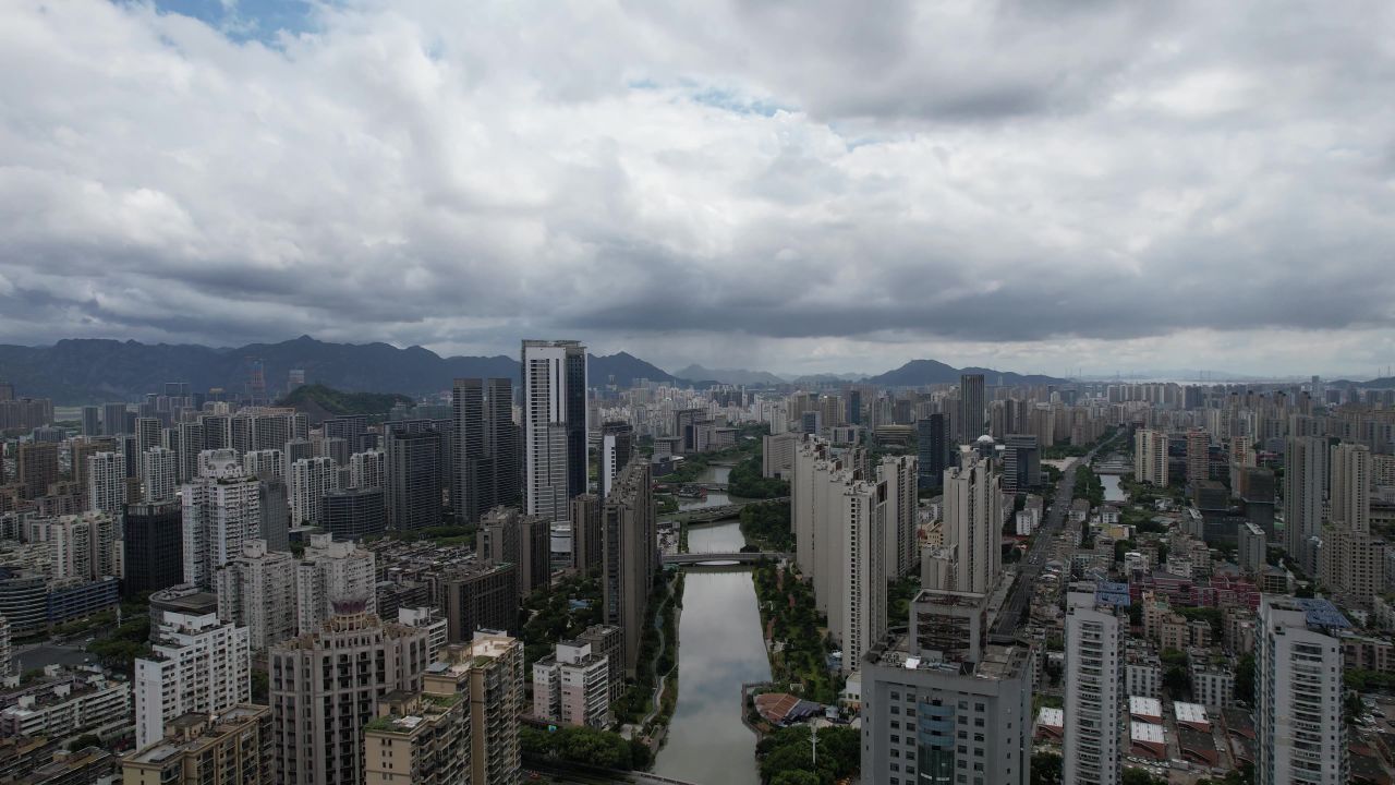 浙江温州城市风光航拍