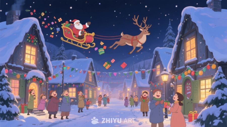 圣诞夜雪村欢庆 207