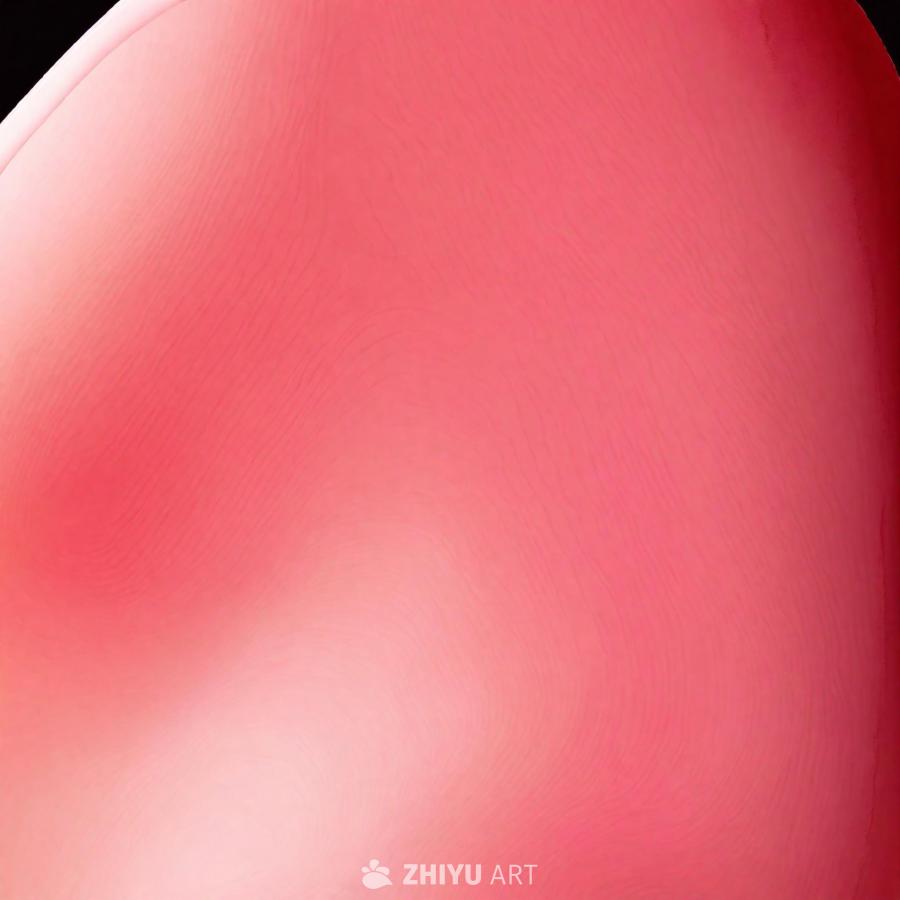 一个大的、粉色的、流动的渐变壁纸覆盖了整个画面。 