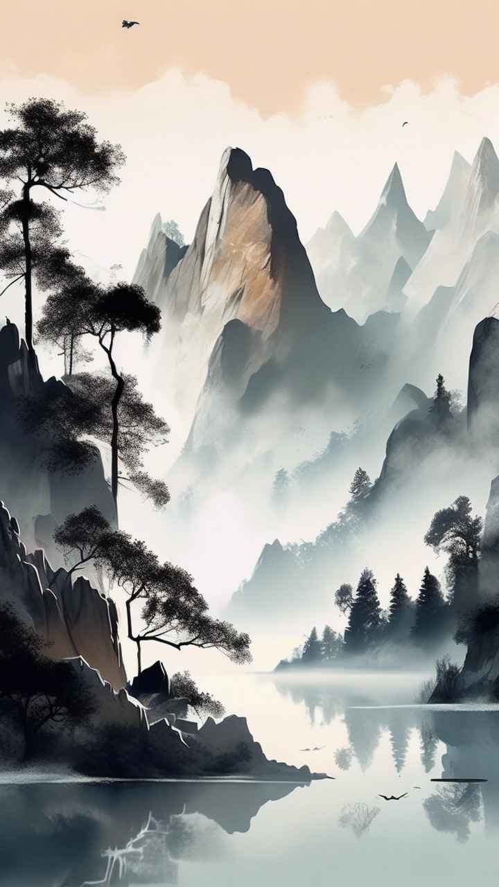 山水画国风背景 2