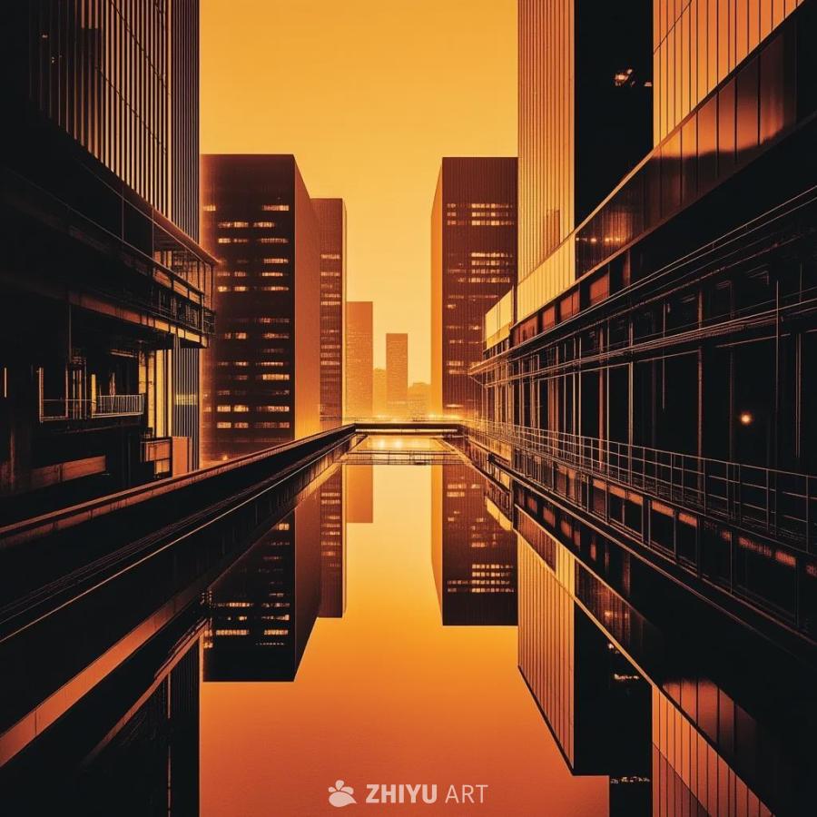 杂志封面，以棕色光为背景，展示了商业和工业环境中的