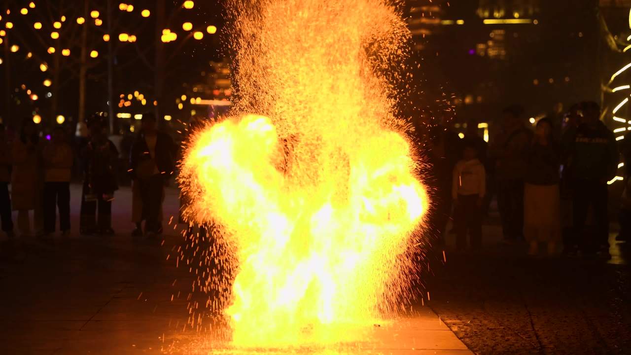 4k非遗火壶表演