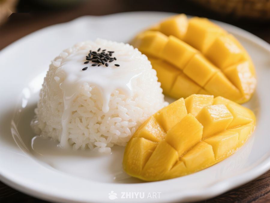 芒果糯米饭，传统甜品 664
