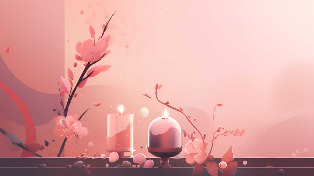 粉红色唯美背景插画