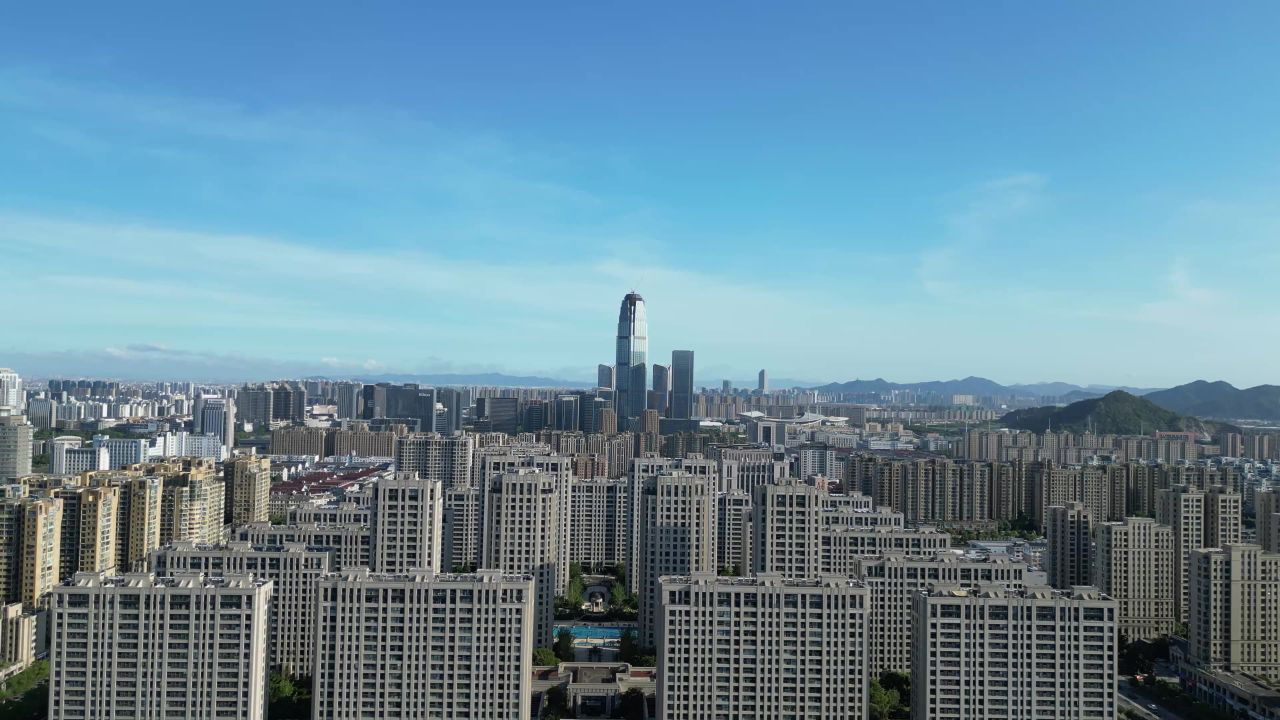 航拍台州城市建设