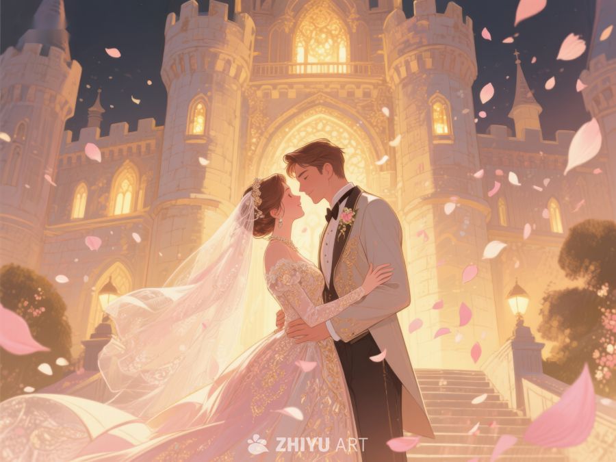 城堡前的浪漫婚礼 7
