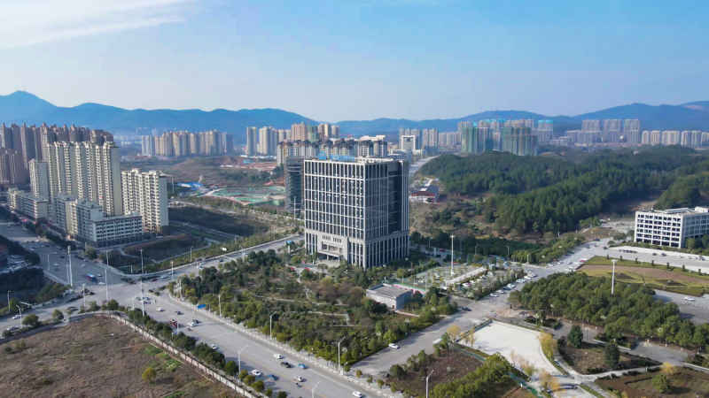 湖南怀化城市风光航拍 