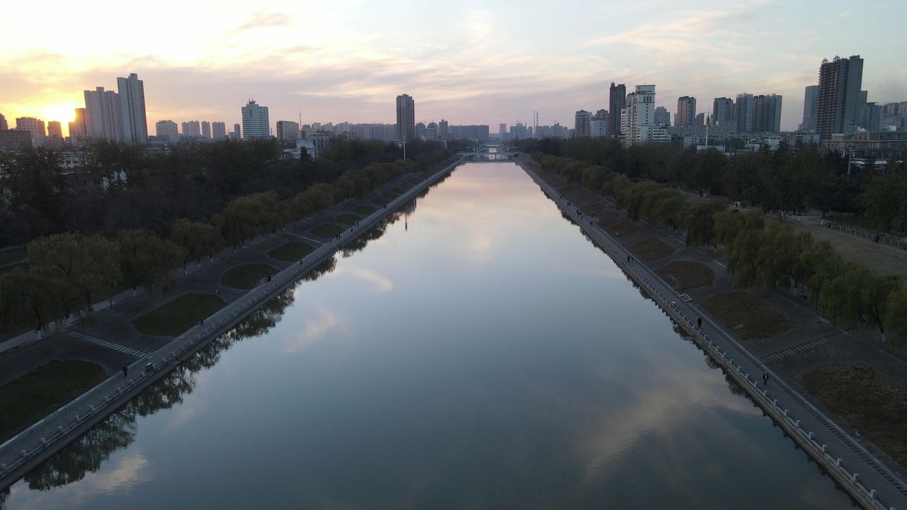平顶山湛河晚霞