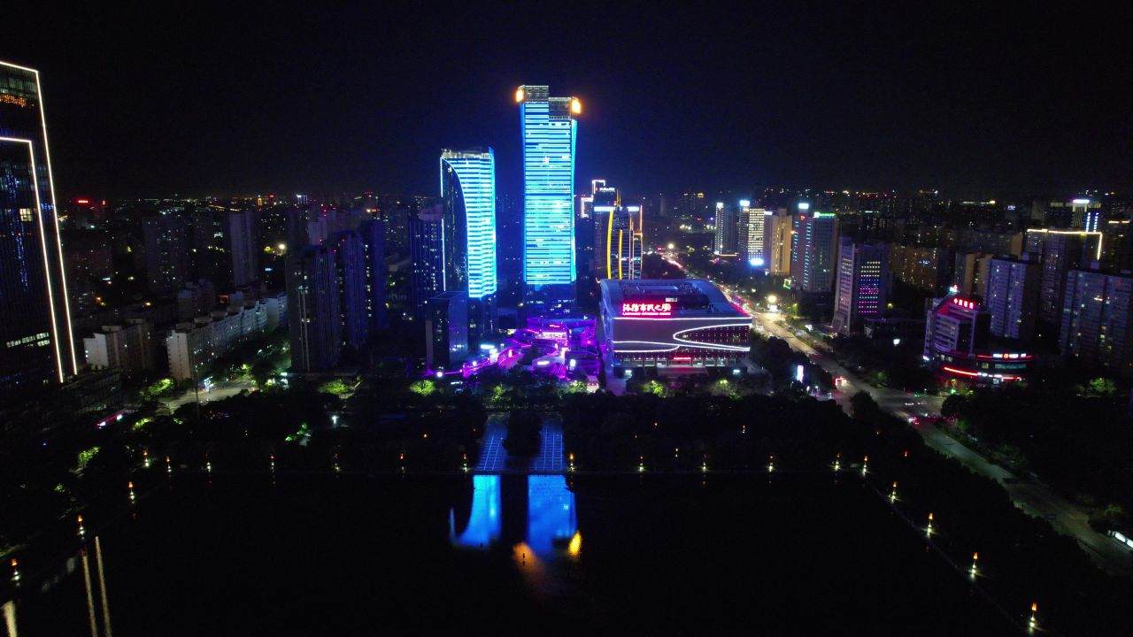河南洛阳城市风光旅游景区航拍 