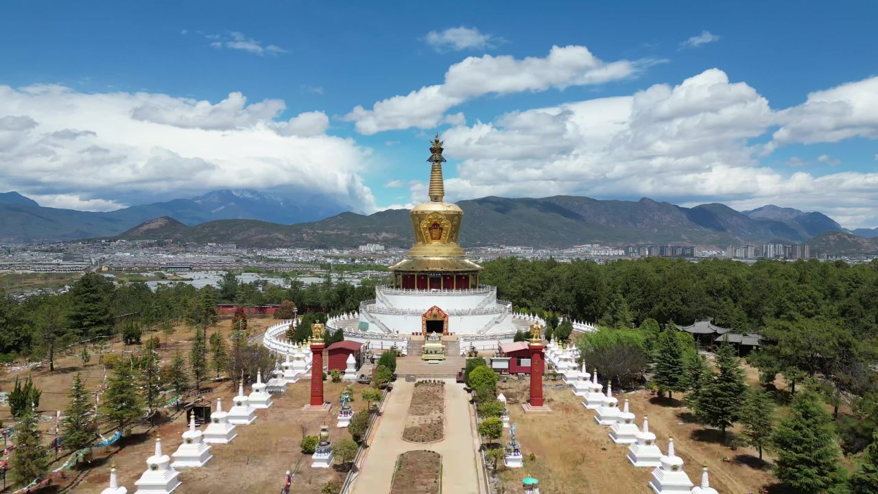  云南丽江金塔景区4A景区航拍