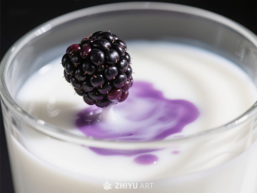 黑莓浸入酸奶的瞬间 176