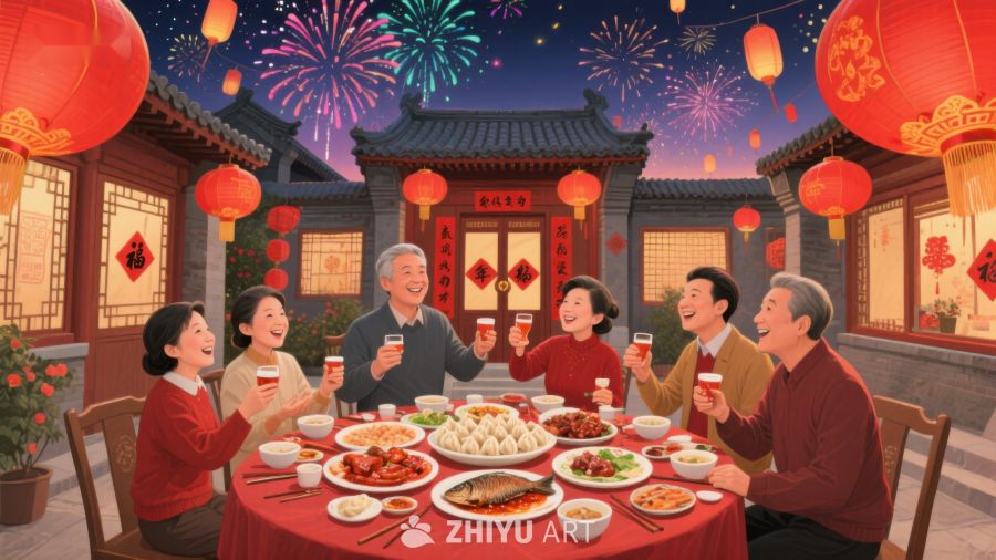 家庭团圆夜，共庆佳节 528