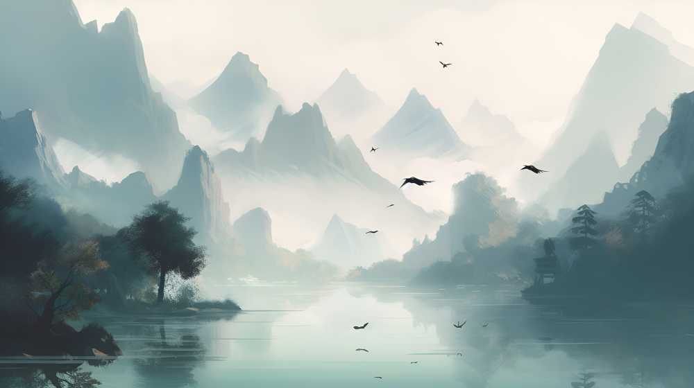 山水画每一幅都是艺术