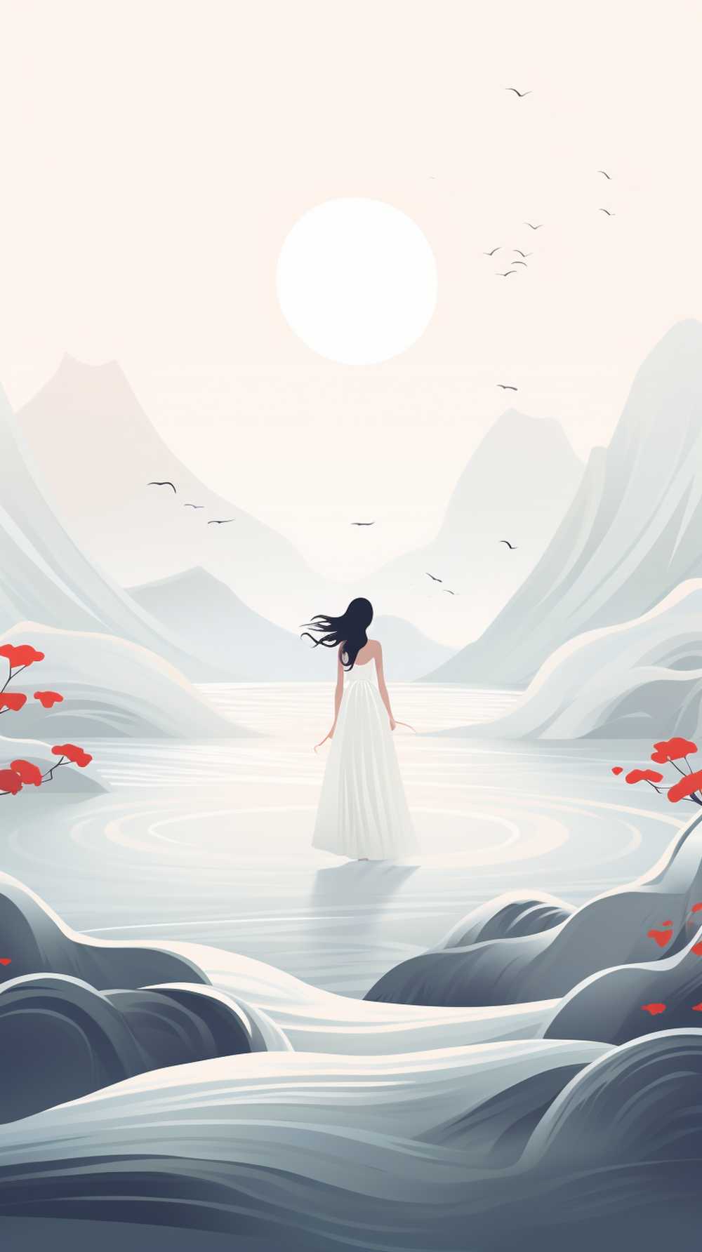 唯美浅白色背景图