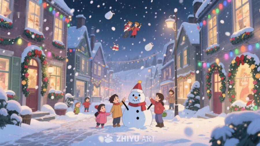 雪夜小镇的欢乐圣诞 427