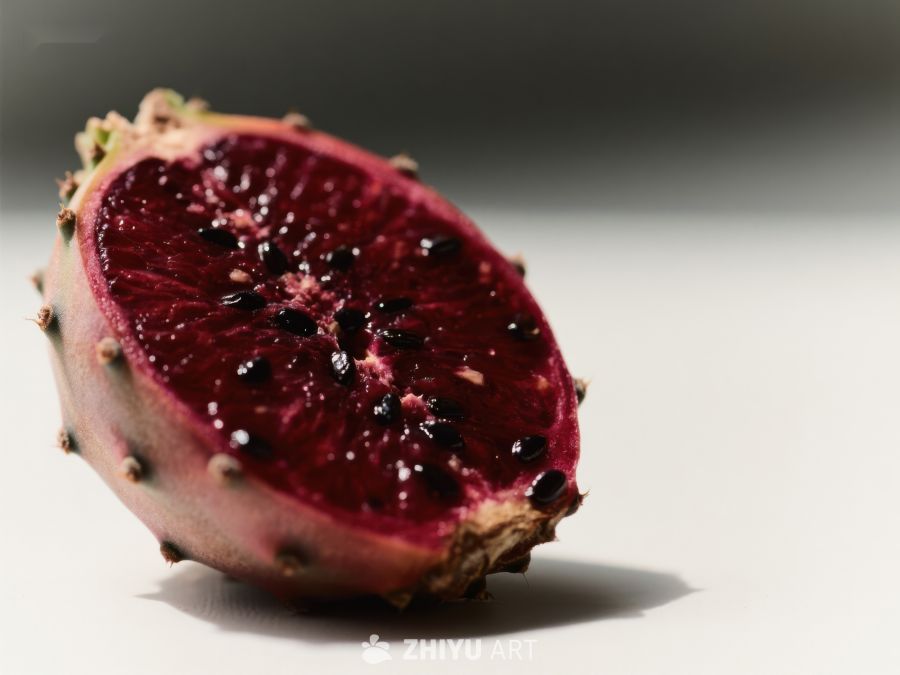 切开的火龙果展示鲜艳果肉 414