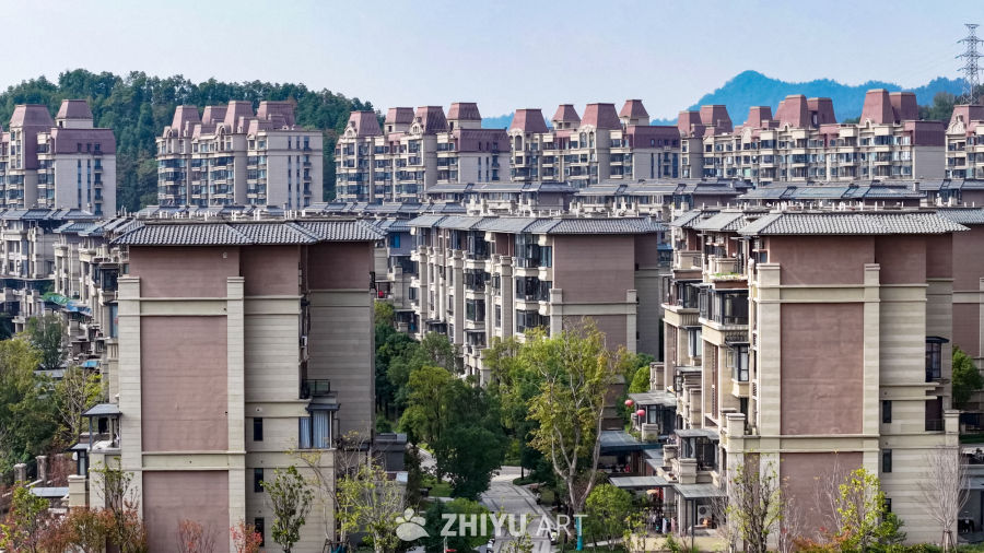 现代住宅区全景