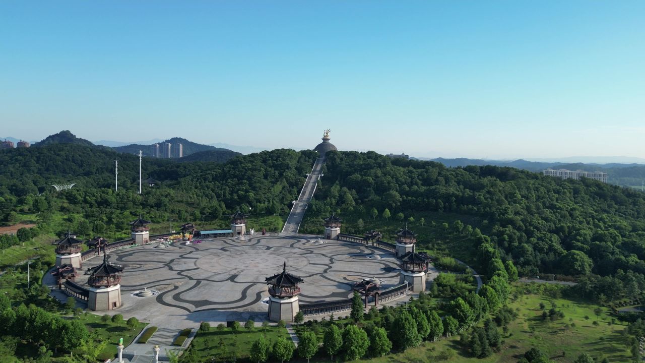  航拍宜春禅都文化博览园