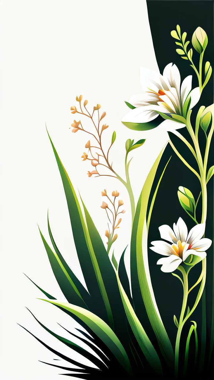 小花白色背景