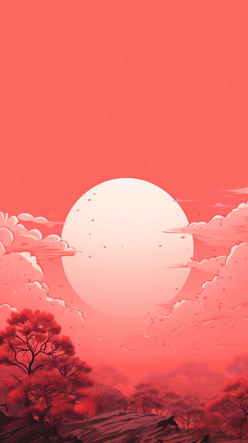 红色背景艺术图