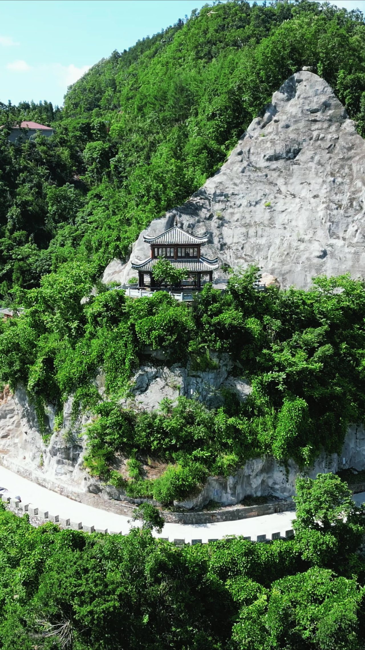 湖北襄阳尧治河4A景区景竖屏航拍
