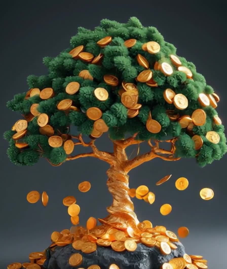金币树：财富之源，硕果累累的金色摇钱树
