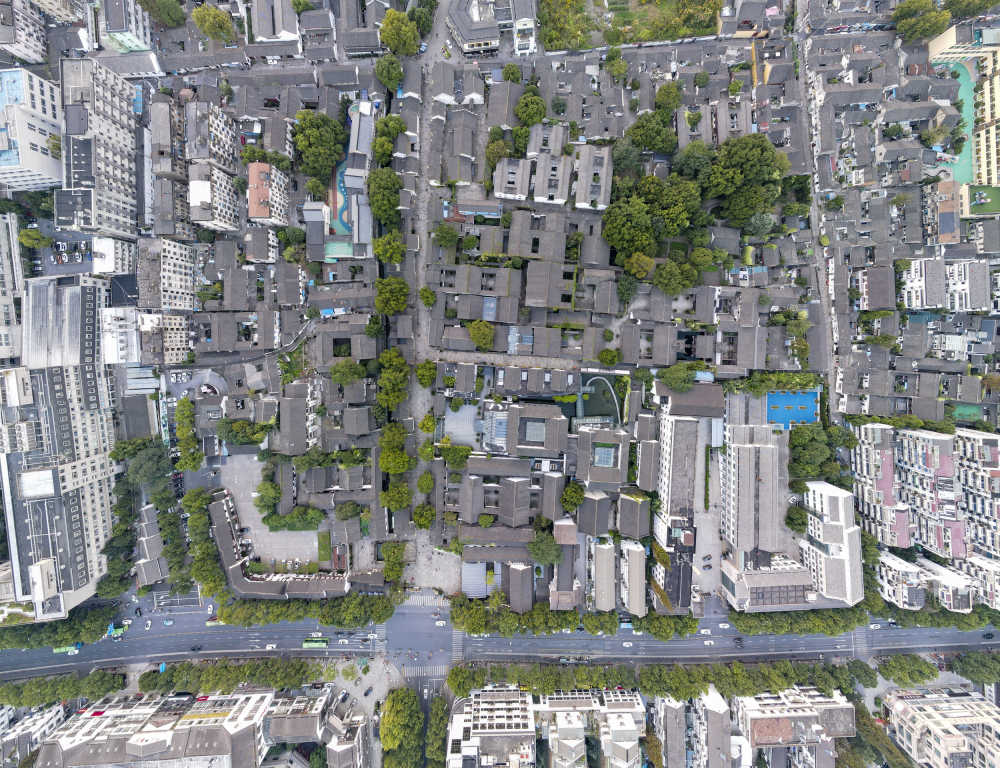 俯拍景区