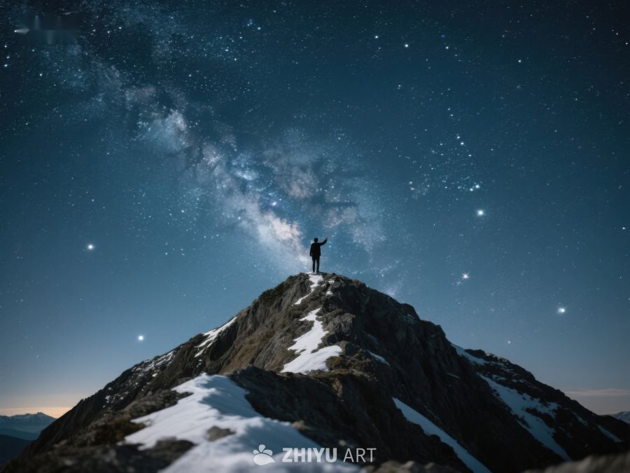 山顶夜景，仰望星空 134