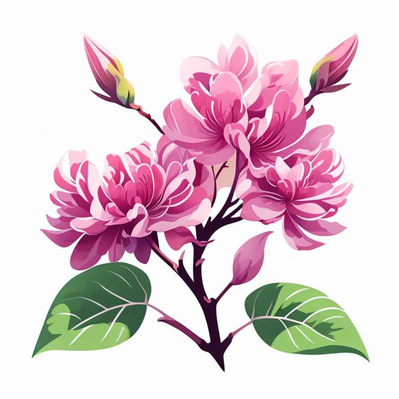 紫荆花扁平插画 16