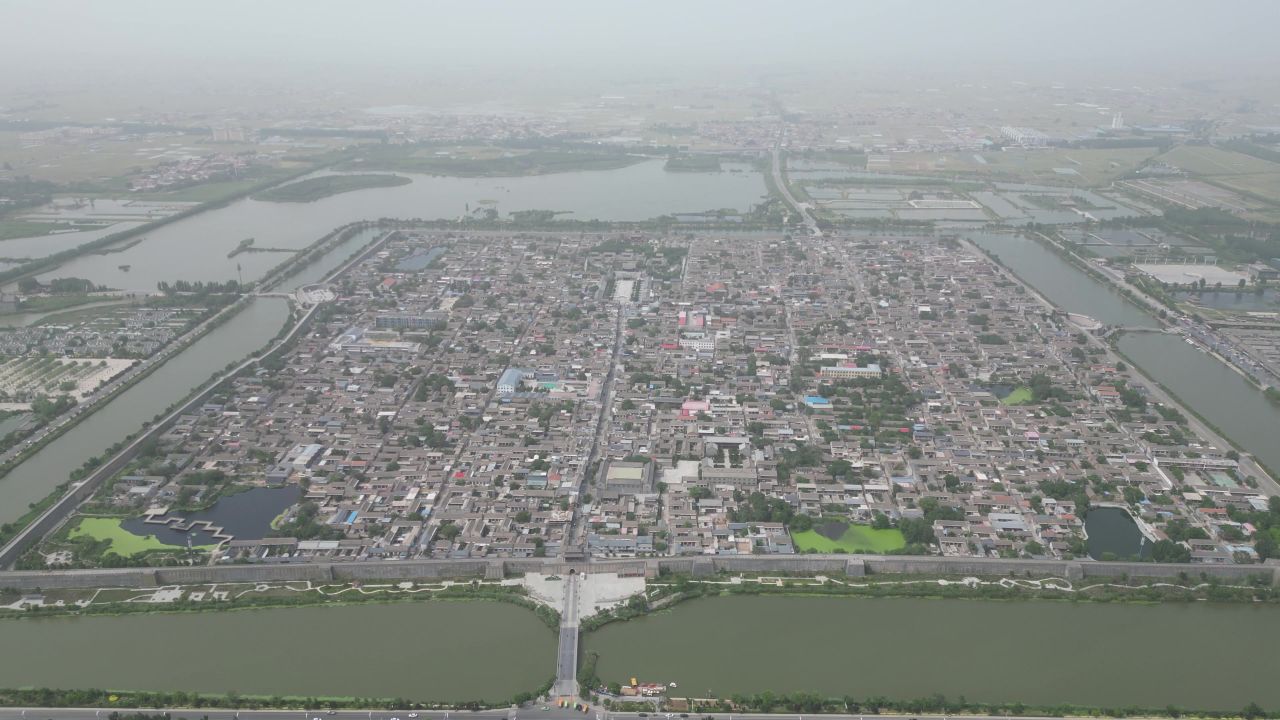 河北邯郸广府古城5A景区航拍