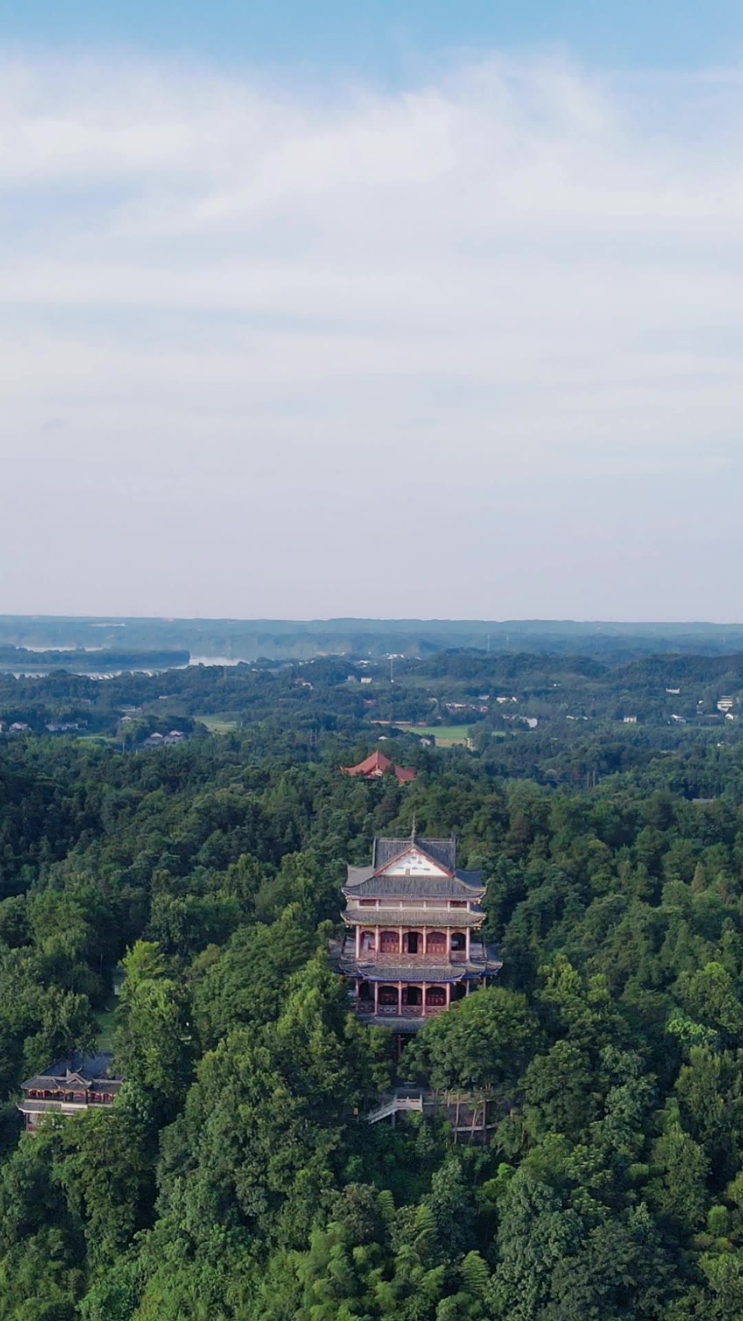 旅游景区常德桃花源水府阁竖屏
