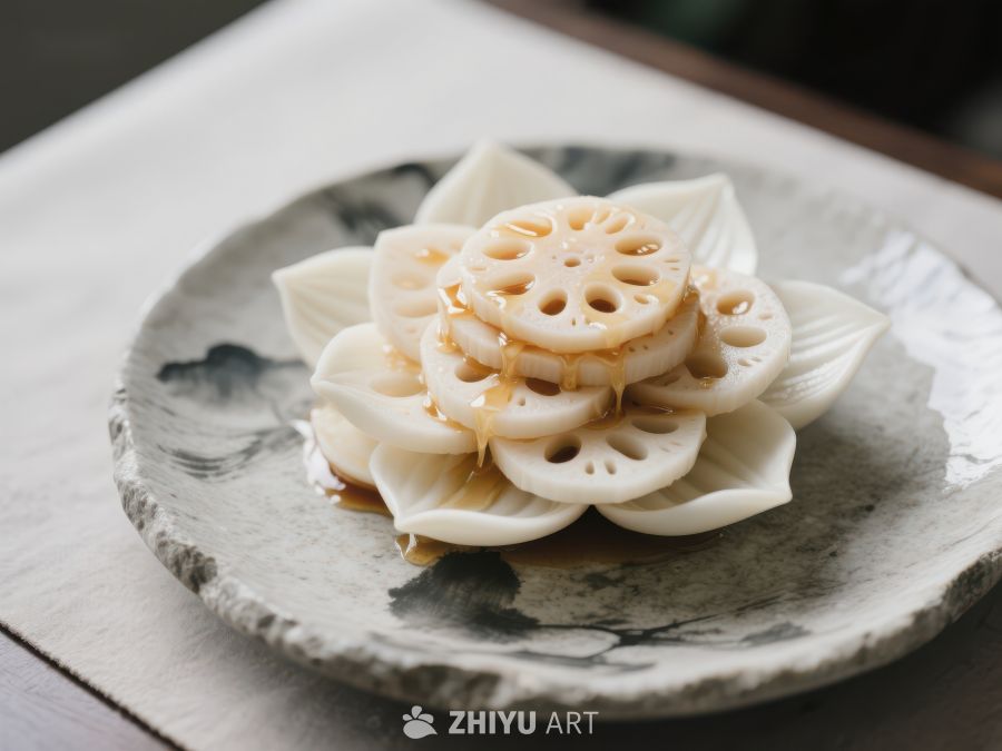 精致莲藕片摆盘 491