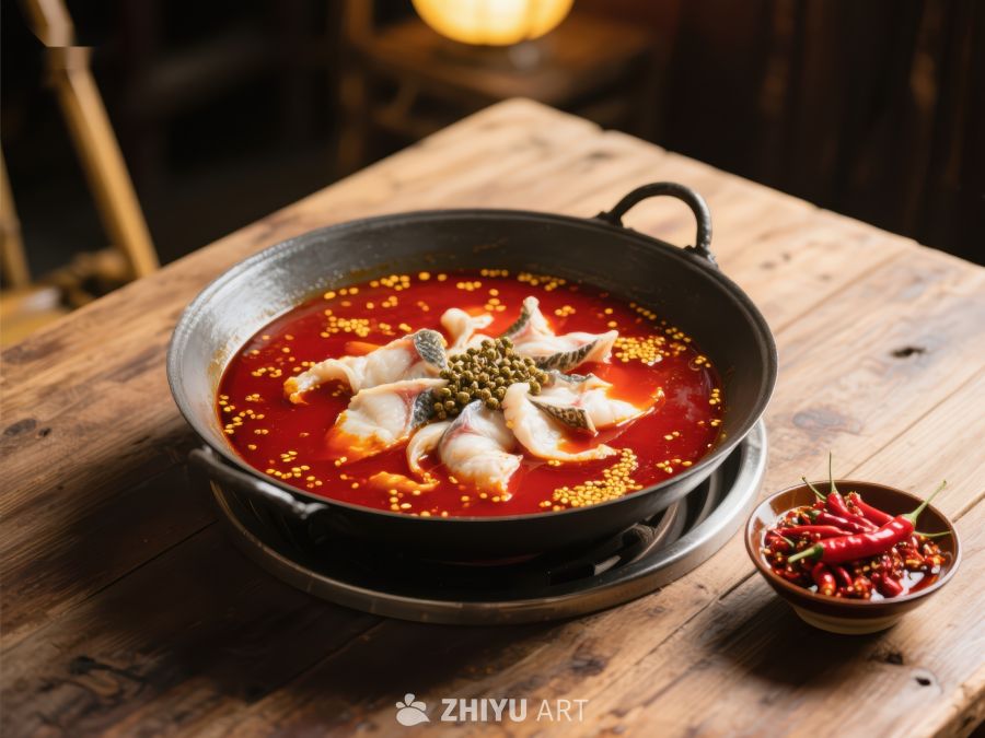 麻辣水煮鱼，鲜香四溢的美食 406