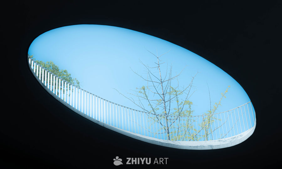 圆窗望景：自然与建筑的对话