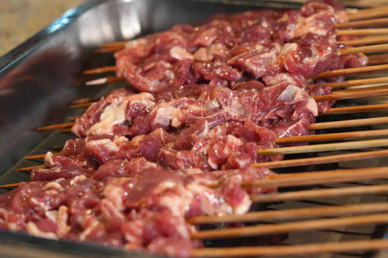 烧烤撸串必备美食烤新鲜牛肉 6