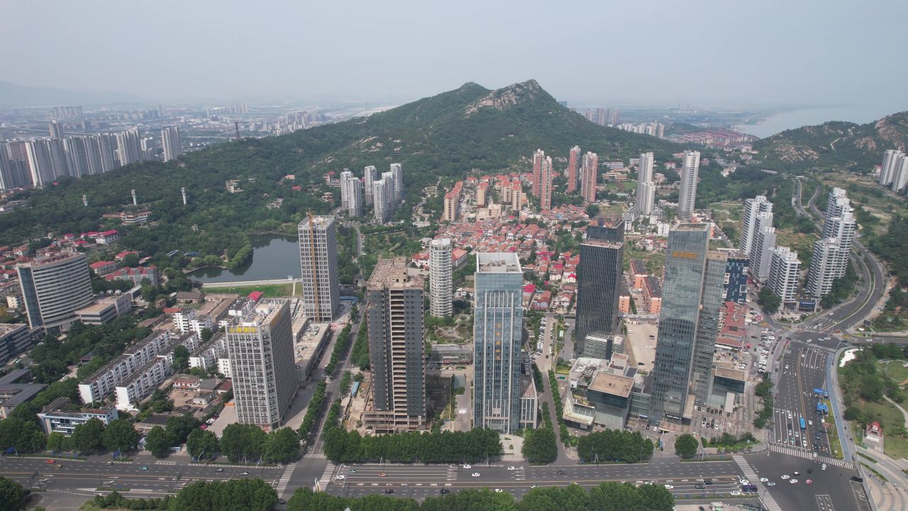 连云港阳光自贸大厦会展中心航拍