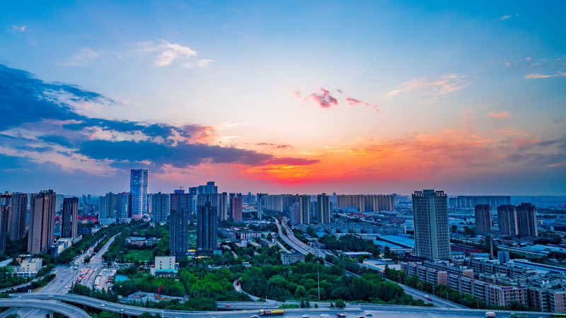 西安三桥西三环三桥立交万象城日落时刻系列 1