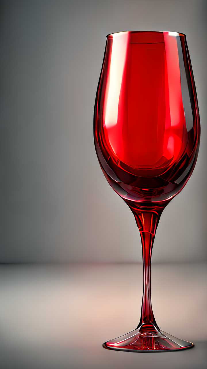 红色玻璃酒杯