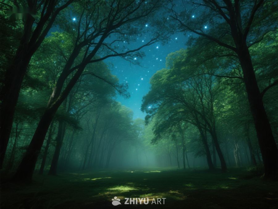 夜幕森林星光闪烁 467