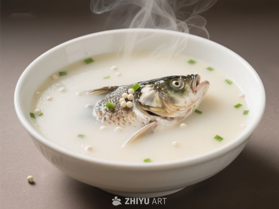 鲜美鱼头汤，热气腾腾 994