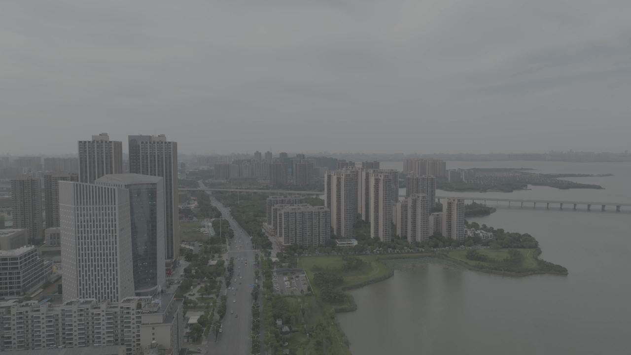 航拍武汉江夏区