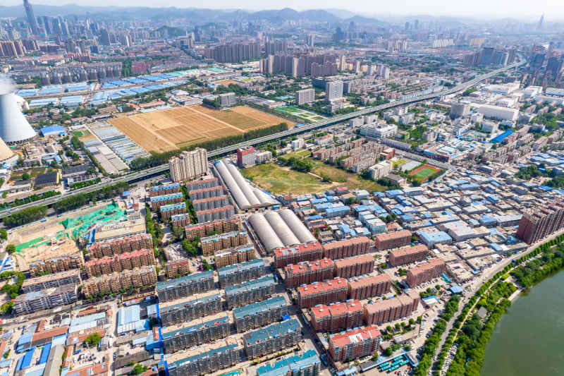 山东济南城市风光航拍