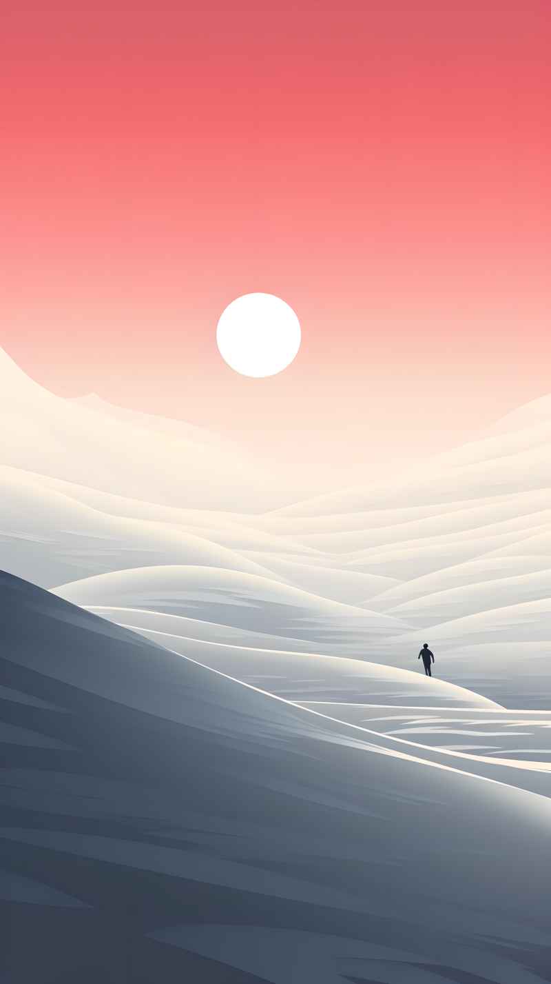冬季唯美雪景创业插画 26