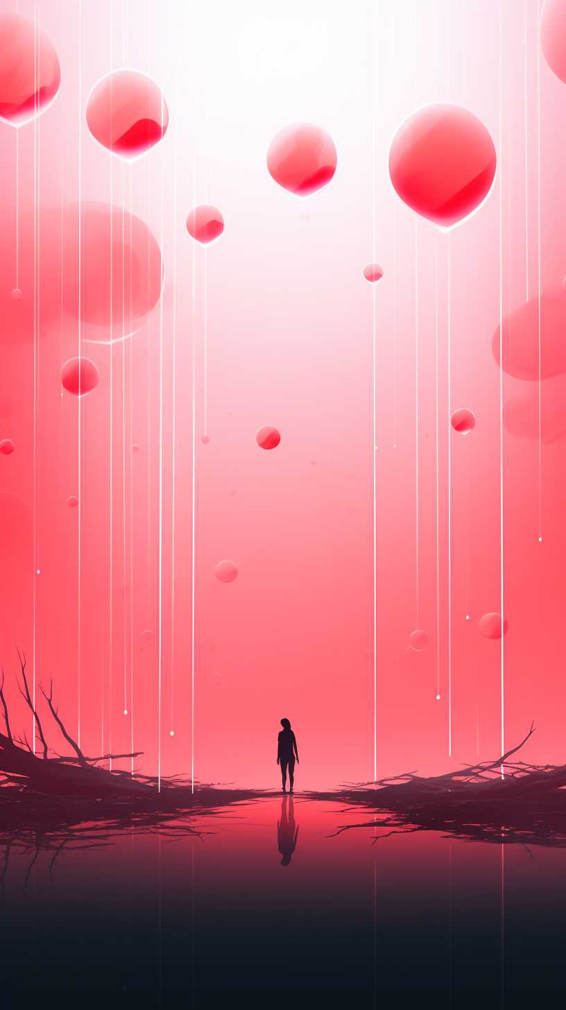 红色背景艺术图