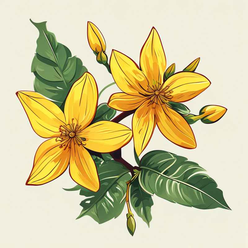 迎春花春季插画 23