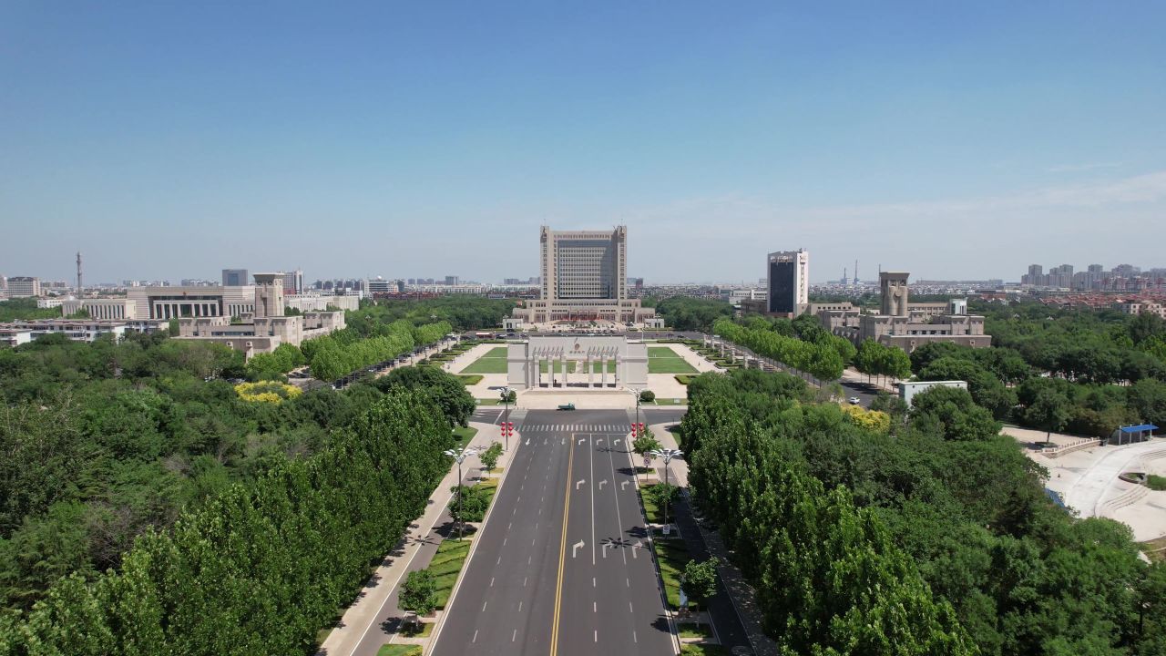 山东东营市政府航拍