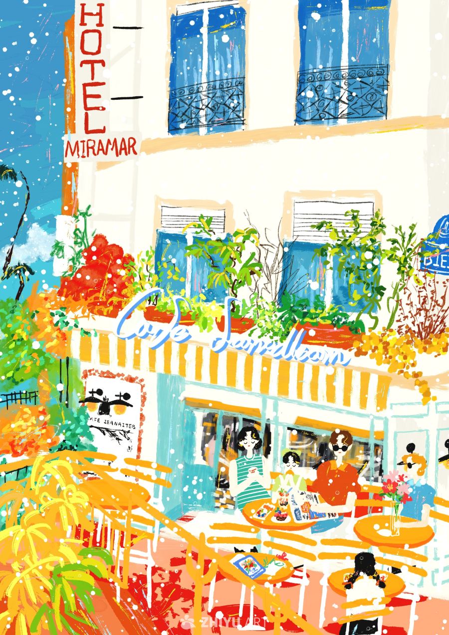 原创治愈插画作品素材四季节气节日自然 88