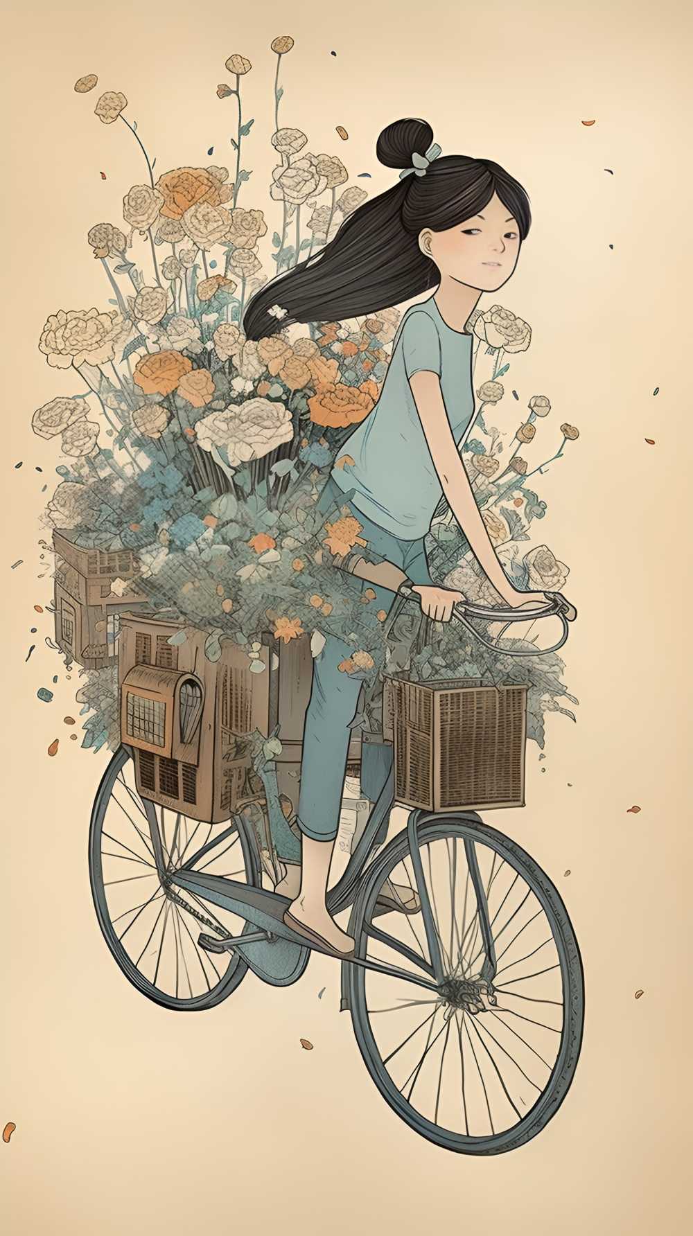 花季少女骑车
