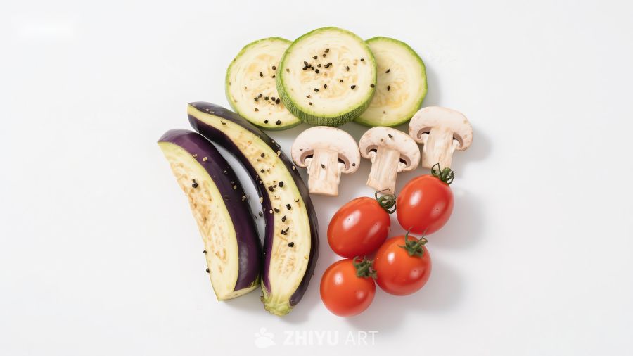 新鲜蔬菜切片组合