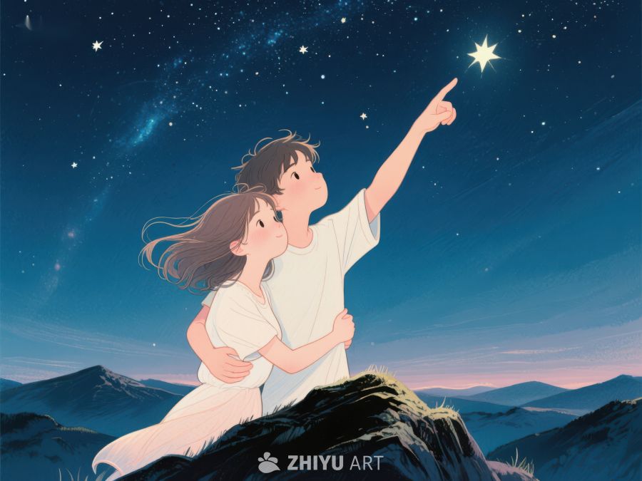 仰望星空的两人 919